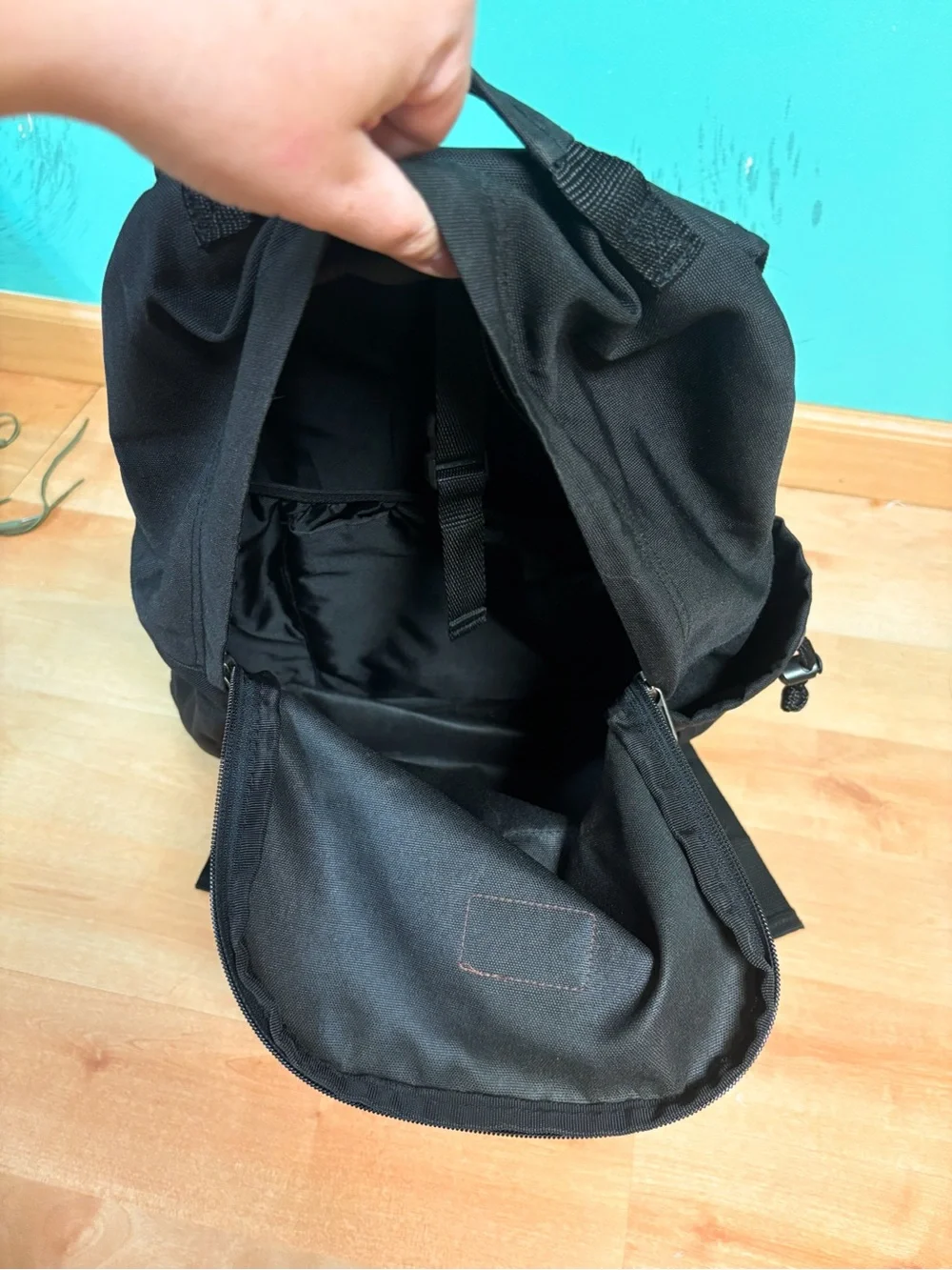 Vans Van Doren Black Canvas Backpack Classic Logo School Travel Bag